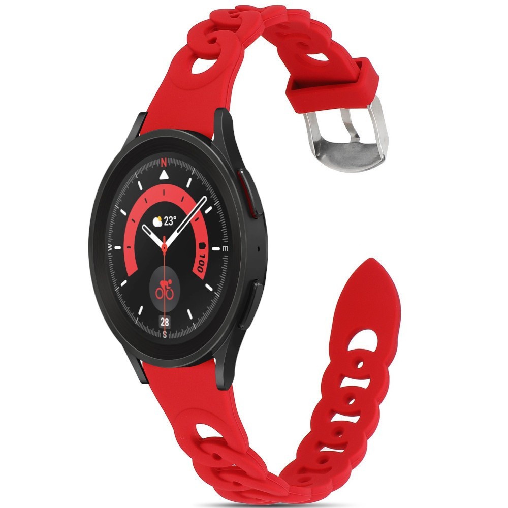 Estuyoya Correa silicona Diseño Cadena Samsung Galaxy Watch 5 - 44mm Rojo