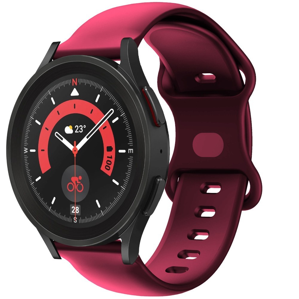 Estuyoya Correa silicona Doble Cierre Samsung Galaxy Watch 5 - 44mm Rojo Vino