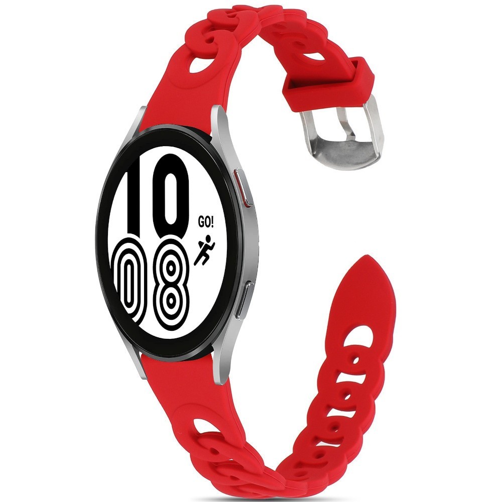 Estuyoya Correa silicona Diseño Cadena Samsung Galaxy Watch 4 - 44mm Rojo