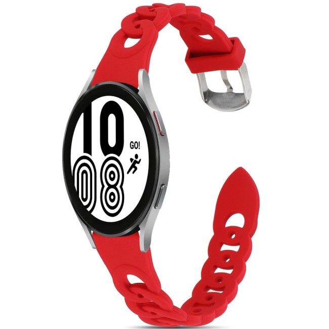 Estuyoya Correa silicona Diseño Cadena Samsung Galaxy Watch 4 - 44mm Rojo