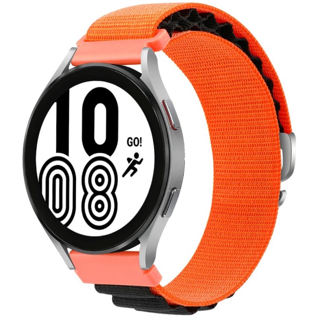 Estuyoya Correa loop nylon Samsung Galaxy Watch 4 - 44mm Naranja,Negro