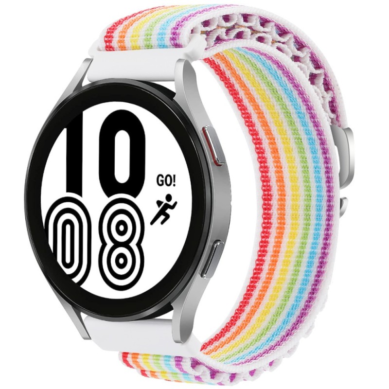 Estuyoya Correa loop nylon Samsung Galaxy Watch 4 - 44mm Rainbow White