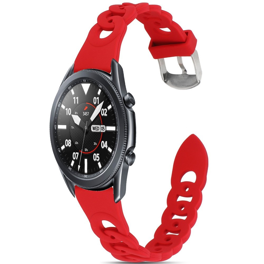 Estuyoya Correa silicona Diseño Cadena Samsung Galaxy Watch 3 - 45mm Rojo