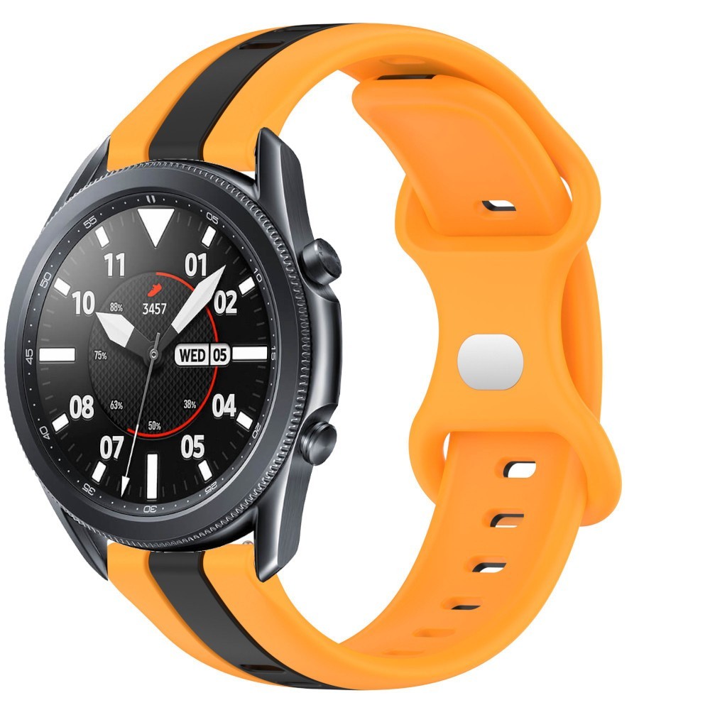 Estuyoya Correa silicona Raya Samsung Galaxy Watch 3 - 45mm Naranja,Negro