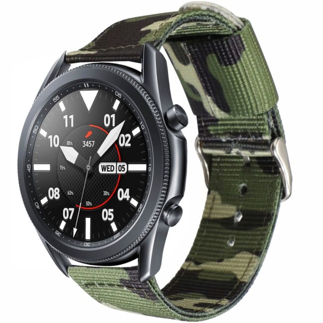 Estuyoya Correa nylon Samsung Galaxy Watch 3 - 45mm Camuflaje Verde