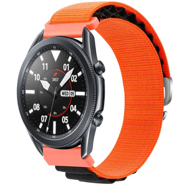 Estuyoya Correa loop nylon Samsung Galaxy Watch 3 - 45mm Naranja,Negro