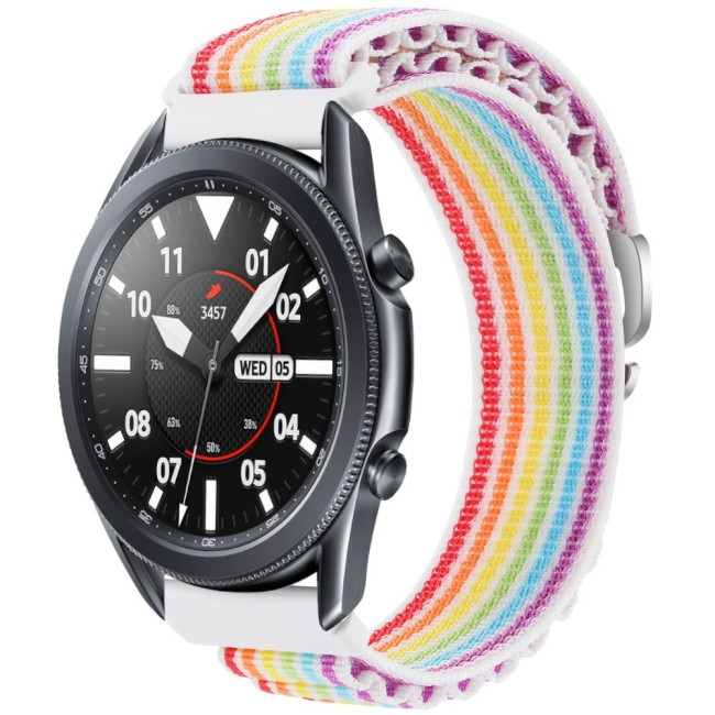 Estuyoya Correa loop nylon Samsung Galaxy Watch 3 - 45mm Rainbow White