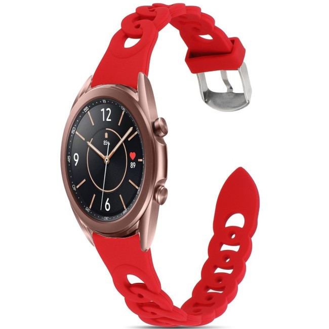 Estuyoya Correa silicona Diseño Cadena Samsung Galaxy Watch 3 - 41mm Rojo