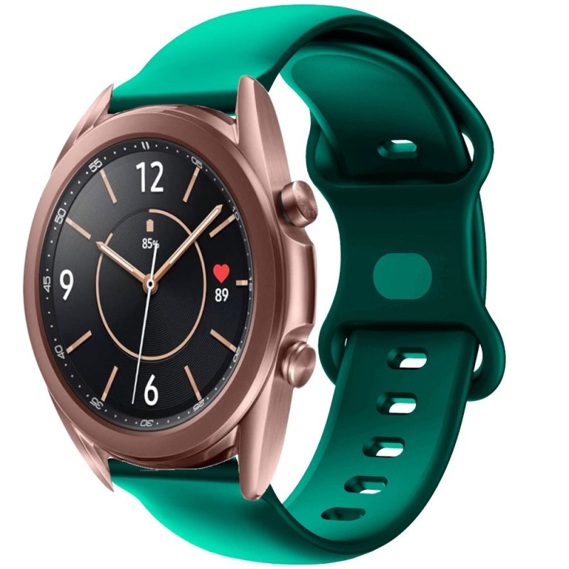 Estuyoya Correa silicona Doble Cierre Samsung Galaxy Watch 3 - 41mm Verde Oscuro