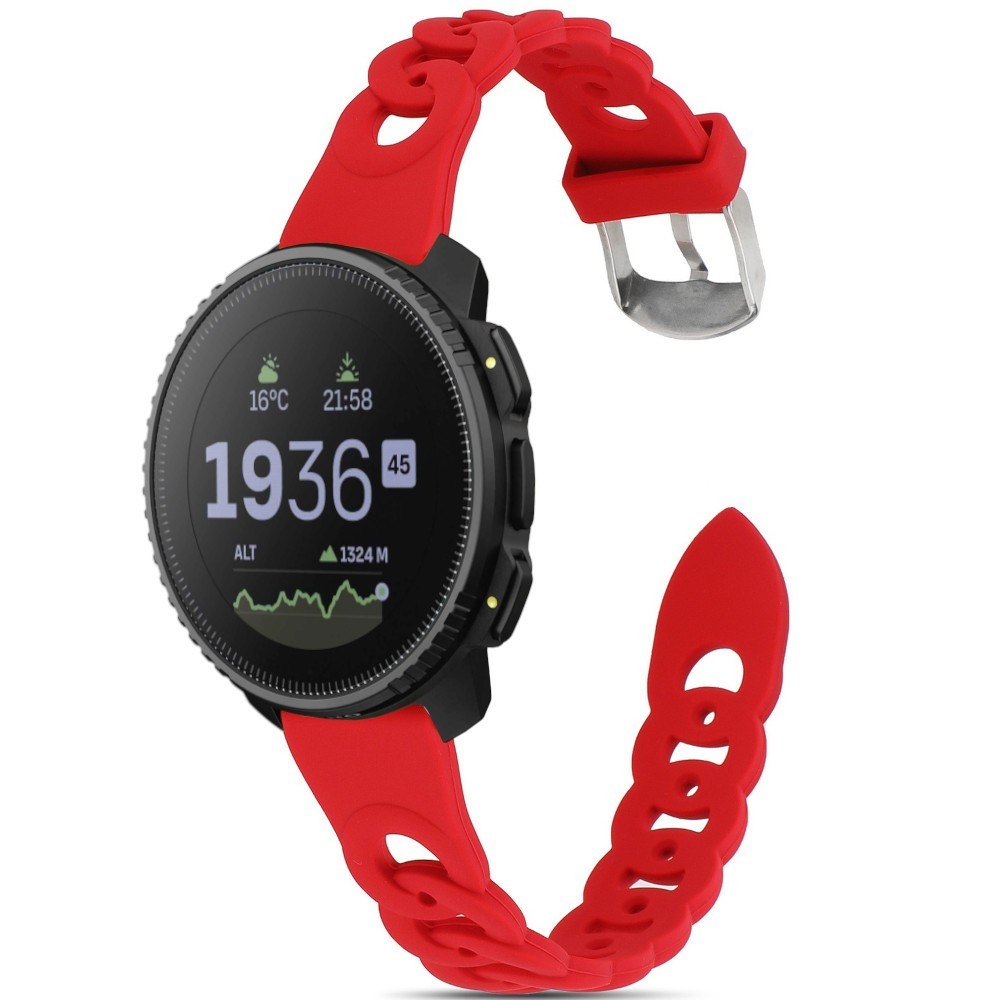 Estuyoya Correa silicona Diseño Cadena Suunto Vertical Rojo