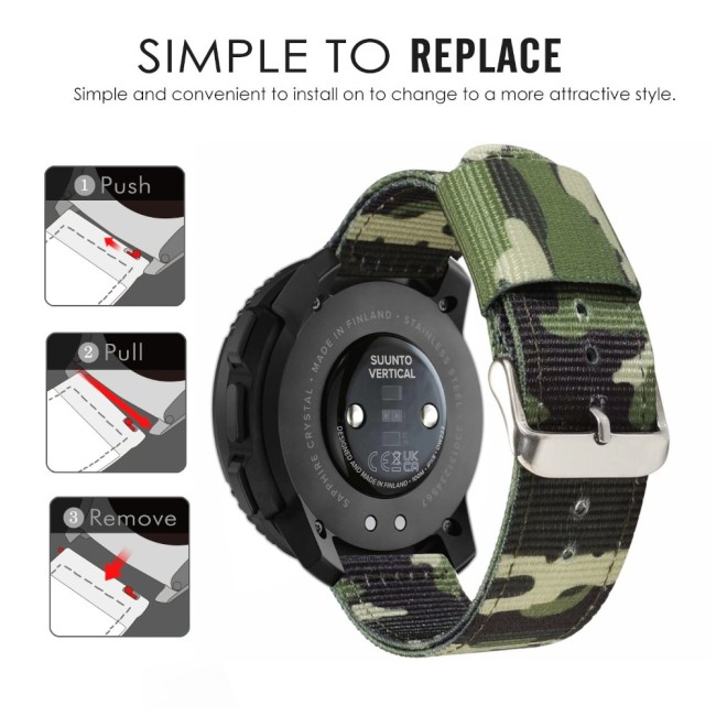 Estuyoya Correa nylon Suunto Vertical Camuflaje Verde