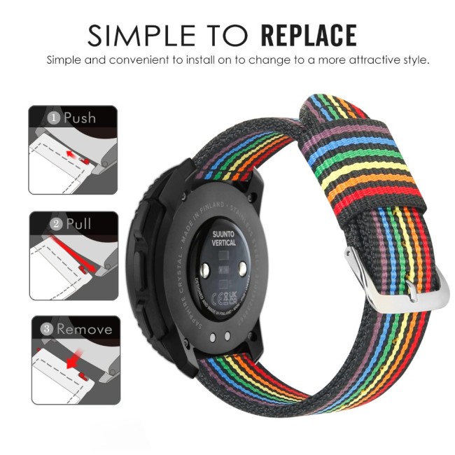 Estuyoya Correa nylon Suunto Vertical lgtbi black