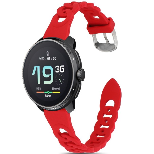 Estuyoya Correa silicona Diseño Cadena Suunto Race Rojo