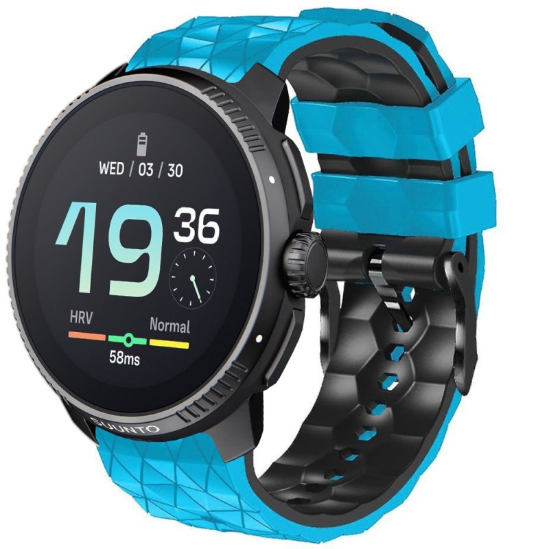 Estuyoya Correa silicona Geometric Suunto Race Azul,Negro