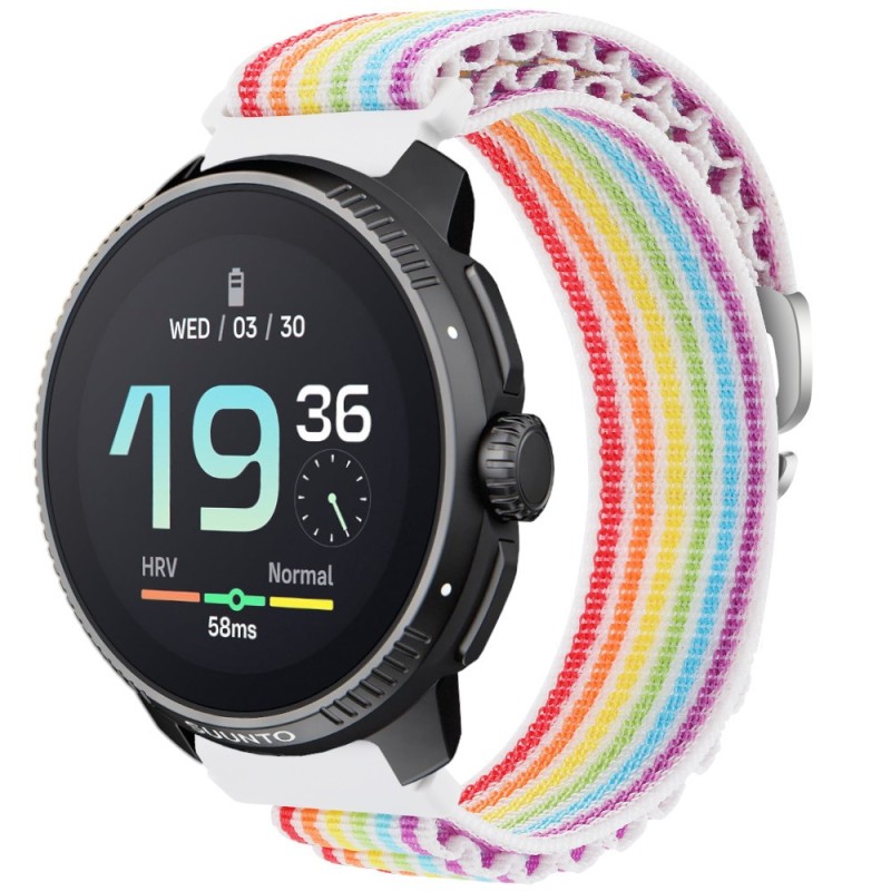 Estuyoya Correa loop nylon Suunto Race Rainbow White