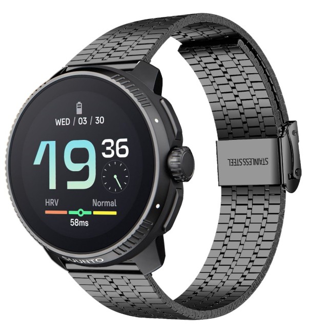 Estuyoya Correa acero Flexible Suunto Race negro