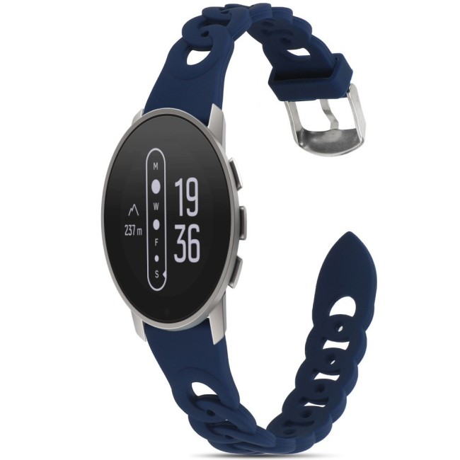 Estuyoya Correa silicona Diseño Cadena Suunto 9 Peak Pro Azul Oscuro