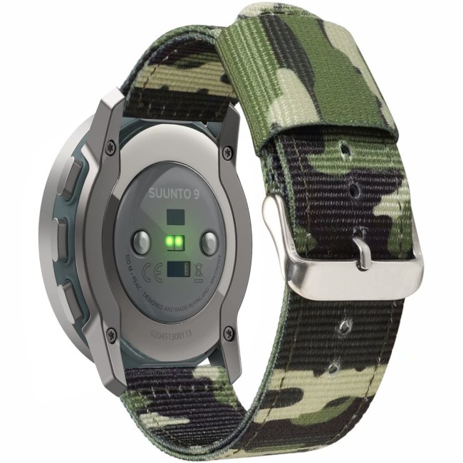 Estuyoya Correa nylon Suunto 9 Peak Pro Camuflaje Verde