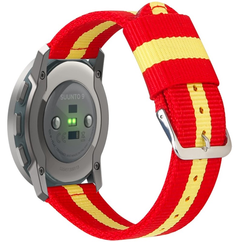 Estuyoya Correa nylon Suunto 9 Peak Pro España rojigualda