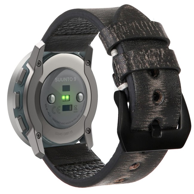 Estuyoya Correa cuero Suunto 9 Peak Pro hecha a mano gris