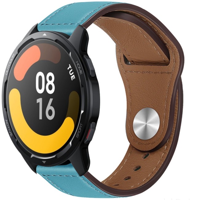 Estuyoya Correa cuero Bucle Xiaomi Watch S1 (Active) azul