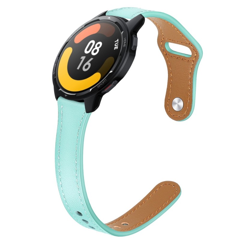 Estuyoya Correa cuero Slim Xiaomi Watch S1 (Active) azul turquesa