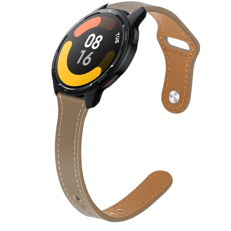 Estuyoya Correa cuero Slim Xiaomi Watch S1 (Active) marrón