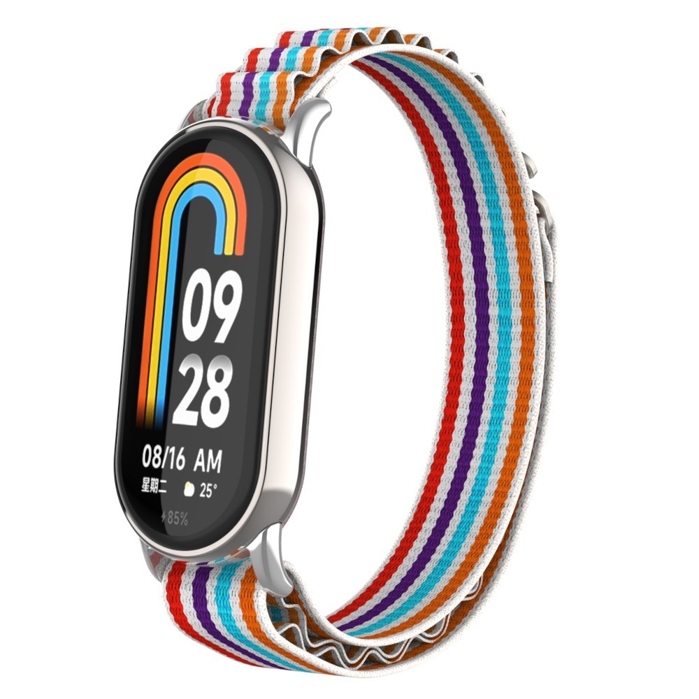 Estuyoya Correa loop nylon Xiaomi Mi Band 8 Rainbow White