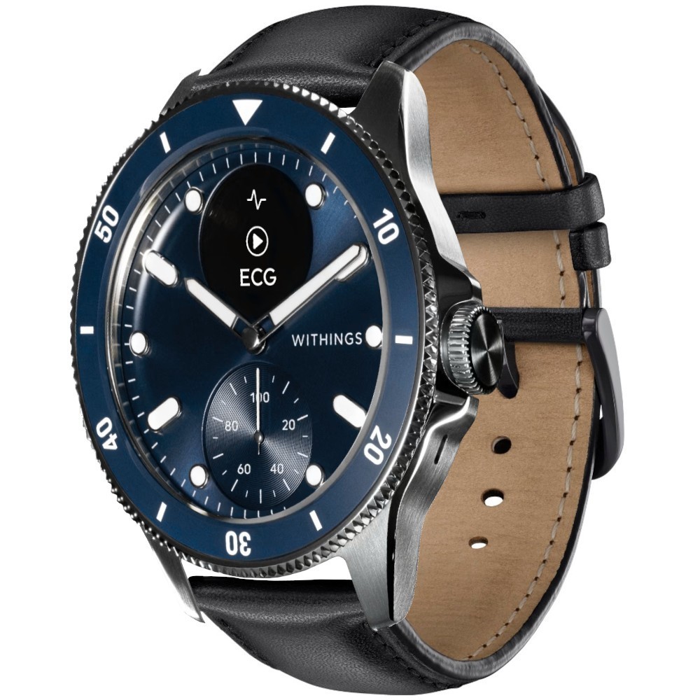 Estuyoya Correa cuero Clasica Withings Scanwatch Horizon negro