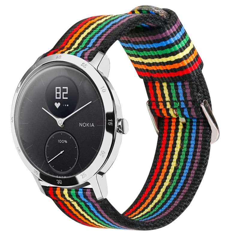 Estuyoya Correa nylon Withings Scanwatch 2 - 42mm lgtbi black