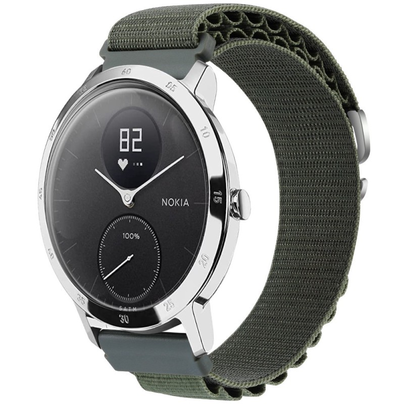 Estuyoya Correa loop nylon Withings Scanwatch 2 - 42mm Verde Militar