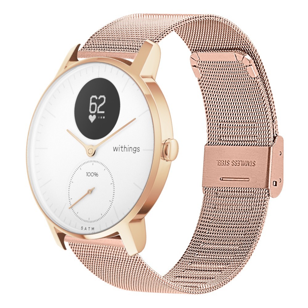 Estuyoya Correa Milanesa Withings Steel HR - 36mm oro rosa