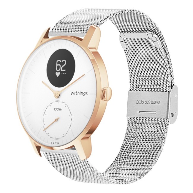 Estuyoya Correa Milanesa Withings Steel HR - 36mm plata