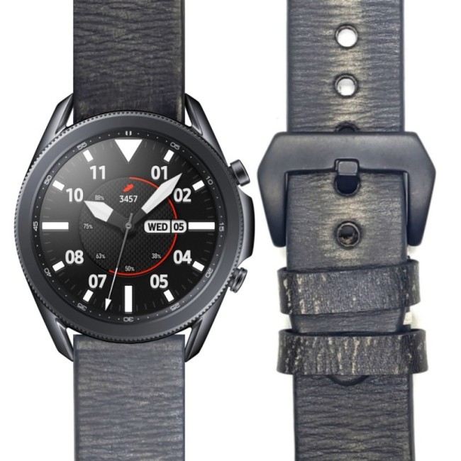 Estuyoya Correa cuero Amazfit T-Rex 3 hecha a mano gris