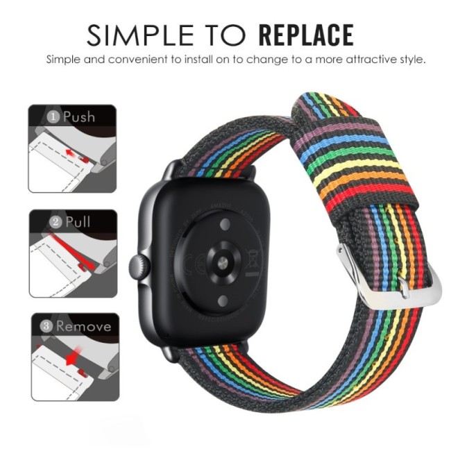 Estuyoya Correa nylon Amazfit Active 42mm lgtbi black