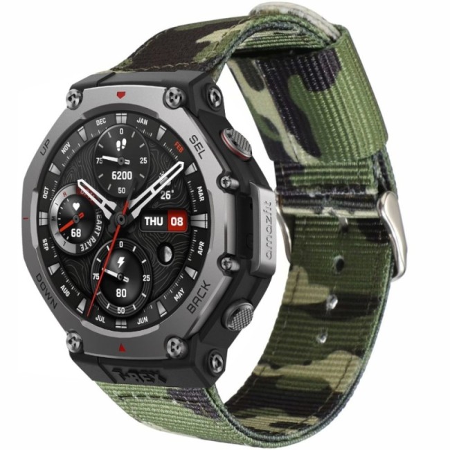 Estuyoya Correa nylon Amazfit T-Rex 3 Camuflaje Verde