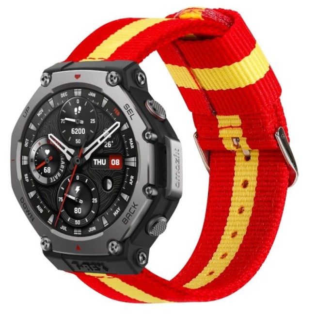 Estuyoya Correa nylon Amazfit T-Rex 3 España rojigualda