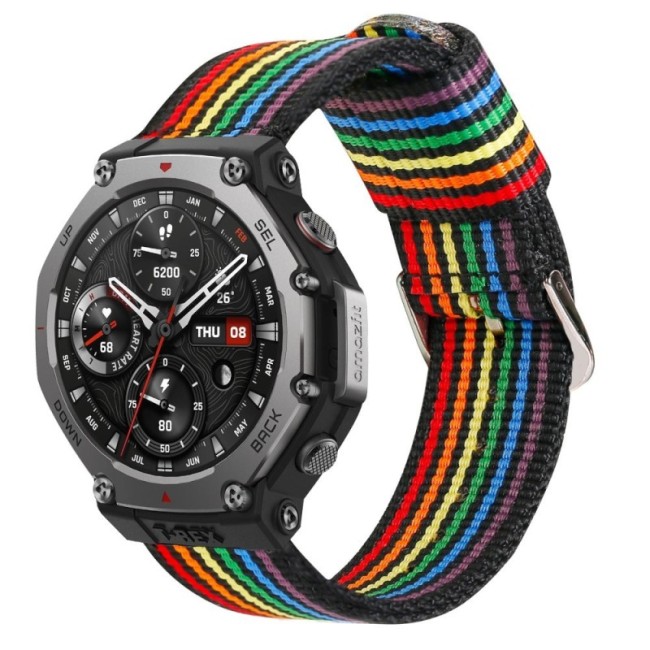 Estuyoya Correa nylon Amazfit T-Rex 3 lgtbi black