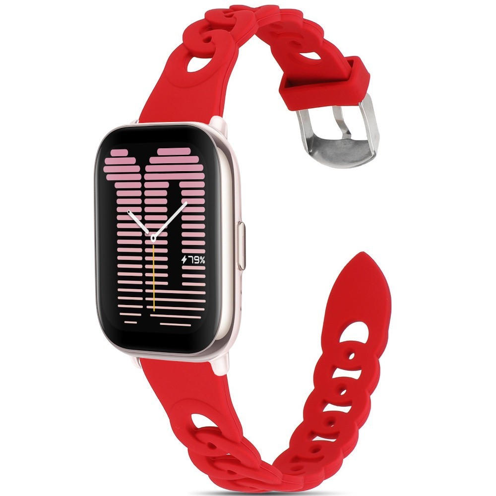 Estuyoya Correa silicona Diseño Cadena Amazfit Active 42mm Rojo