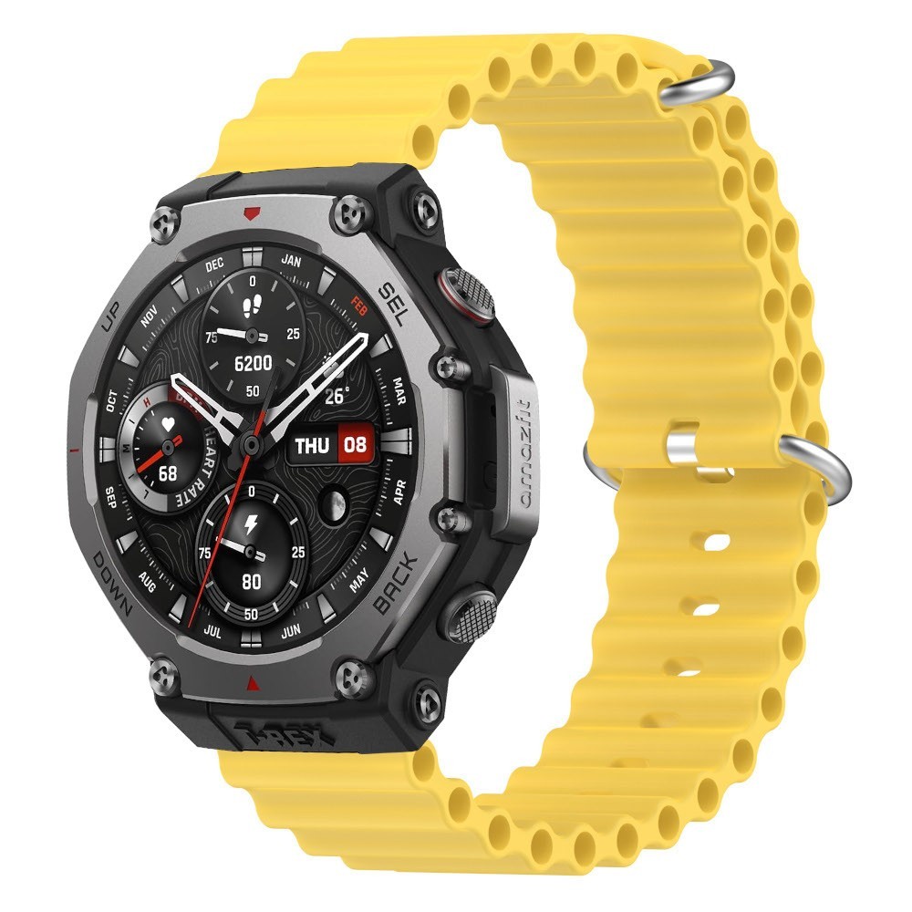 Estuyoya Correa silicona Ocean Amazfit T-Rex 3 amarillo