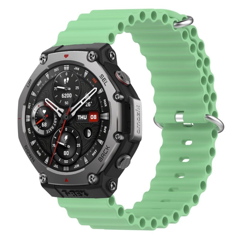 Estuyoya Correa silicona Ocean Amazfit T-Rex 3 verde claro