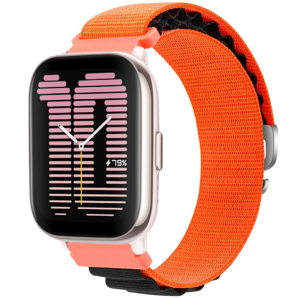 Estuyoya Correa loop nylon Amazfit Active 42mm Naranja,Negro