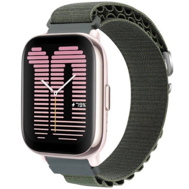 Estuyoya Correa loop nylon Amazfit Active 42mm Verde Militar