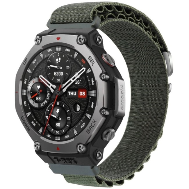 Estuyoya Correa loop nylon Amazfit T-Rex 3 Verde Militar