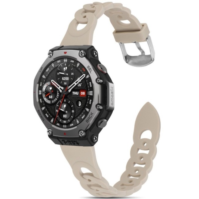 Estuyoya Correa silicona Diseño Cadena Amazfit T-Rex 3 Gris