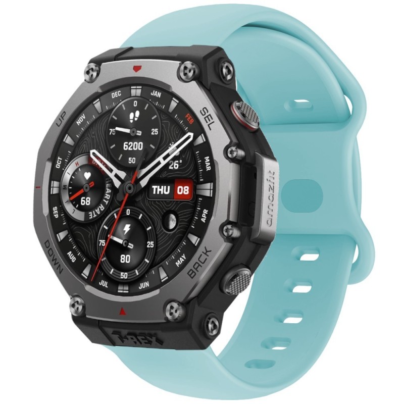 Estuyoya Correa silicona Doble Cierre Amazfit T-Rex 3 Azul Claro