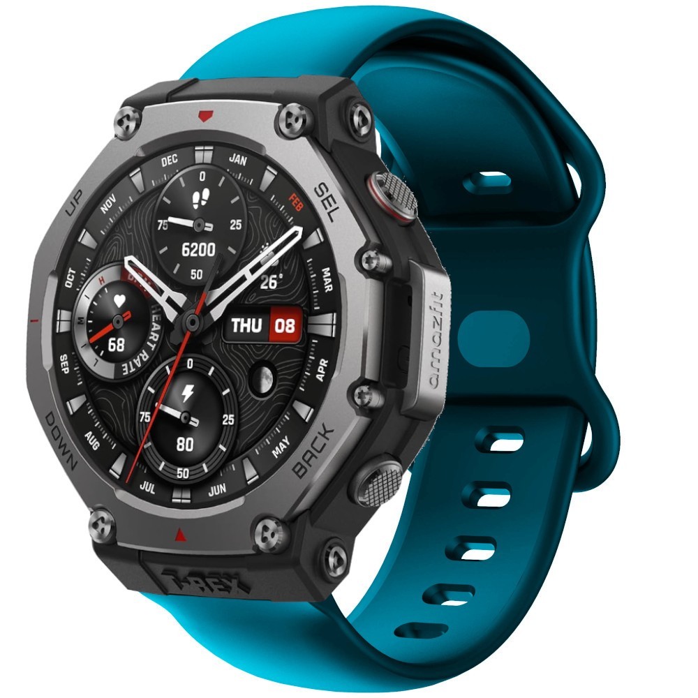 Estuyoya Correa silicona Doble Cierre Amazfit T-Rex 3 Azul Eléctrico