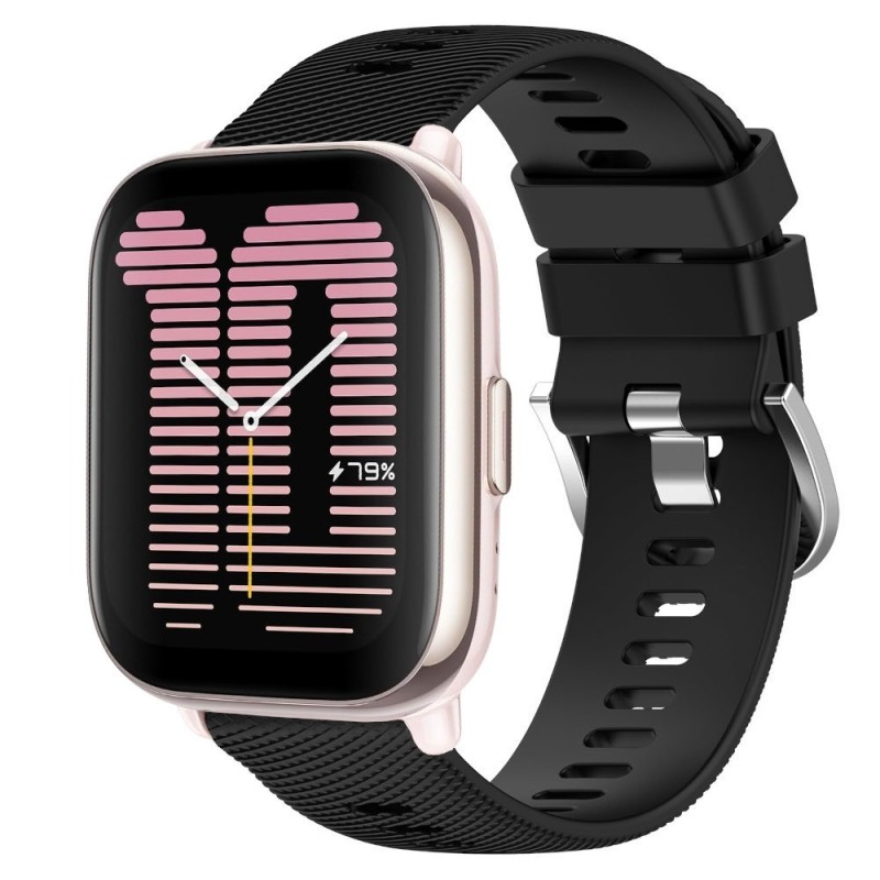 Estuyoya Correa silicona Hebilla Deportiva Amazfit Active 42mm Negro