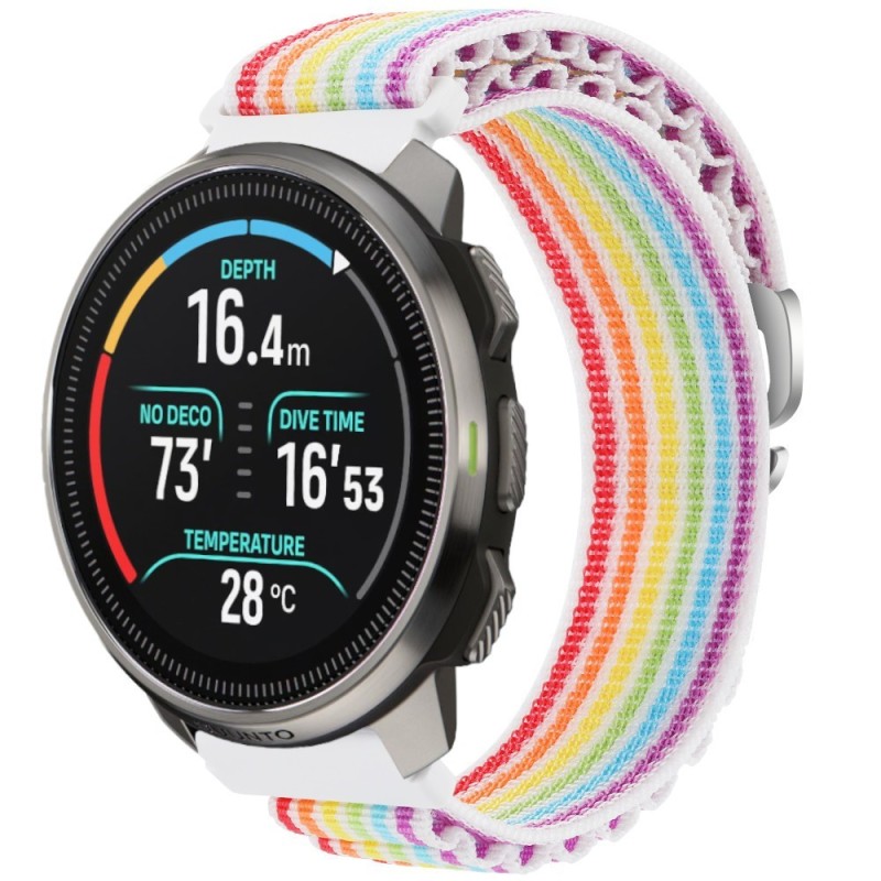 Estuyoya Correa loop nylon Suunto Ocean Rainbow White