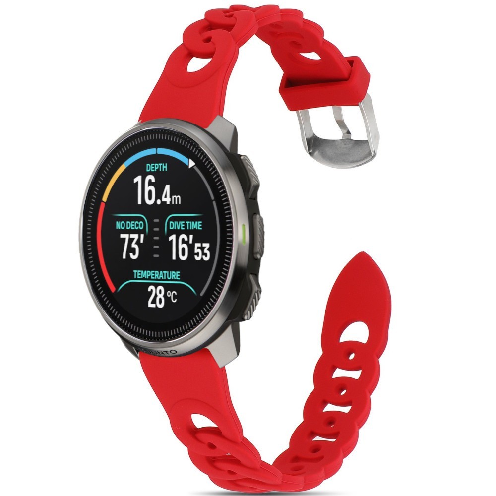 Estuyoya Correa silicona Diseño Cadena Suunto Ocean Rojo